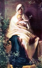 Madonna of the Olive Branch by Nicolo Barabino