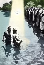 Baptism of Jesus Christ by John in the River Jordan