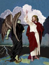 Jesus is tempted by the devil