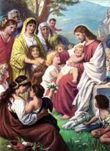 Christ Blesses the Children by Bernard Plockhorst