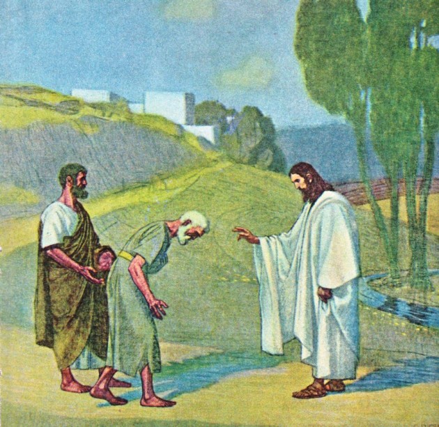 Jesus heals the lepers
