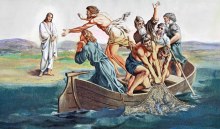 Jesus provides fish for the disciples