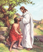 Jesus healed the blind man