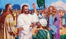 Jesus heals a blind man by Ralph Pallen Coleman