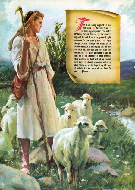 Images depicting events in the life of Jesus Christ, by artist Joseph Harry Anderson 1906-1996, United States.