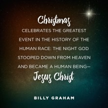 Christmas celebrates the greatest event
